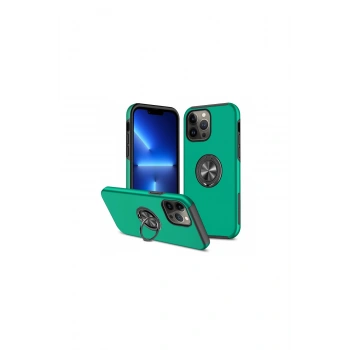 İphone 13 Pro Kılıf Elit Yüzüklü Kapak - Yeşil