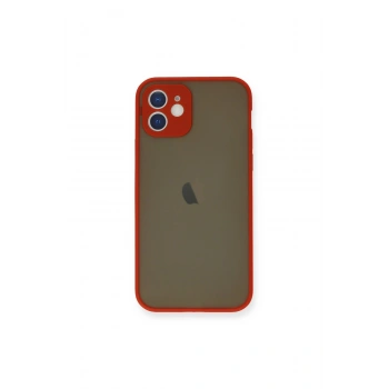İphone 12 Mini Kılıf Montreal Silikon Kapak - Kırmızı
