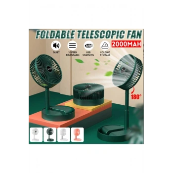 Katlanır Teleskopik Zemin Fanı Yaz Sessiz Öğrenci Masaüstü Fan Usb Şarj Edilebilir Taşınabilir Ev Mi