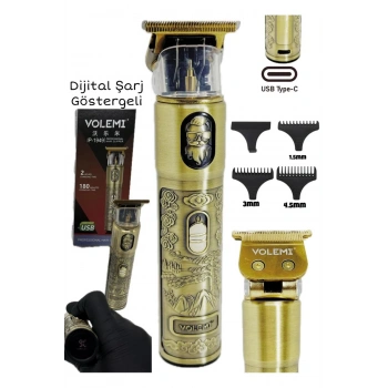 Ip-1949 Şarj Göstergeli Sakal Lazer Öncesi Vücut Ense Çizim Kişisel Bakım Aletleri Sıfıra Yakın Tıra