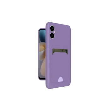 Samsung Galaxy A05 Kelvin Kartvizitli Silikon - Lila
