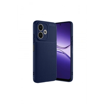 Oppo A5 Pro 4g Kılıf Auto Focus Karbon Kapak - Lacivert