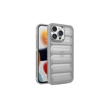 İphone 15 Pro Max Kılıf Airmax Silikon Kapak - Titan Gri