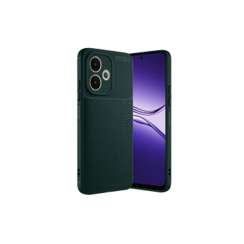 Oppo A5 Pro 4g Kılıf Auto Focus Karbon Kapak - Koyu Yeşil