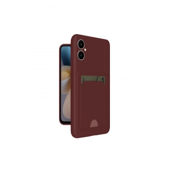 Samsung Galaxy A05 Kelvin Kartvizitli Silikon - Bordo