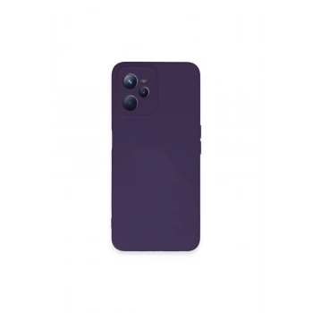 Realme C35 Kılıf Nano İçi Kadife Silikon - Mor