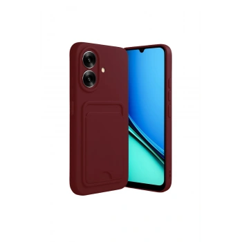 Realme Note 60 Kelvin Kartvizitli Silikon - Bordo