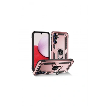 Samsung Galaxy A04s Kılıf Sofya Yüzüklü Silikon Kapak - Rose