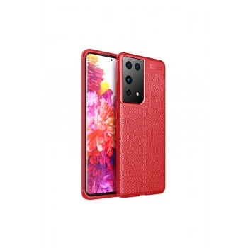 Samsung Galaxy S21 Ultra Kılıf Auto Focus Kapak - Kırmızı