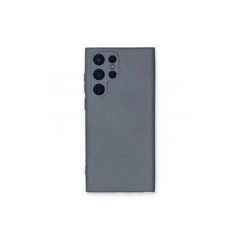 Samsung Galaxy S23 Ultra Kılıf Nano İçi Kadife Silikon - Gri