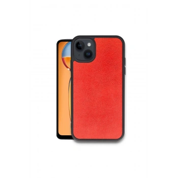 İphone 14 Kılıf Aras Deri Kapak - Kırmızı