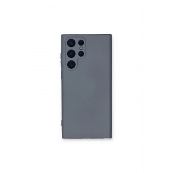 Samsung Galaxy S22 Ultra Kılıf Nano İçi Kadife Silikon - Gri