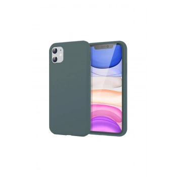 İphone 11 Kılıf First Silikon - Koyu Yeşil