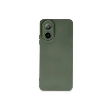 Oppo A38 Kılıf Nano İçi Kadife Silikon - Koyu Yeşil