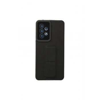 Samsung Galaxy A53 5g Kılıf Mega Standlı Silikon - Siyah
