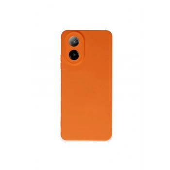 Oppo A38 Kılıf Nano İçi Kadife Silikon - Turuncu