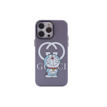 İphone 14 Pro Kılıf Prada Desenli Kapak - Prada Mor - 3