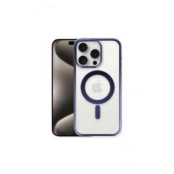 İphone 15 Pro Kılıf Erozi Magsafe Kapak - Lacivert