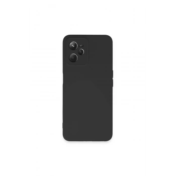 Realme C35 Kılıf Nano İçi Kadife Silikon - Siyah