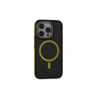 Joko İphone 14 Pro Max Kılıf Rocky Magsafe Kapak - Siyah-sarı