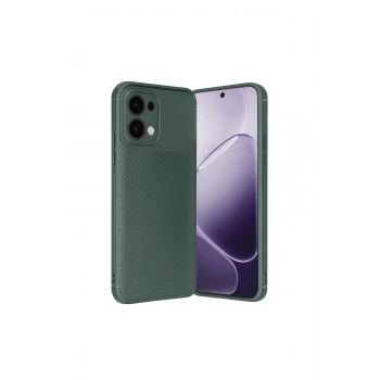 Oppo A6 Pro 4g Auto Focus Karbon Kapak - Koyu Yeşil
