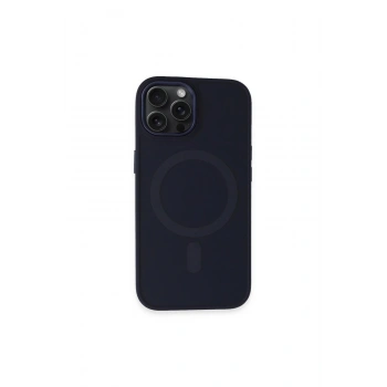 İphone 15 Pro Kılıf Oslo Magsafe Kapak - Lacivert