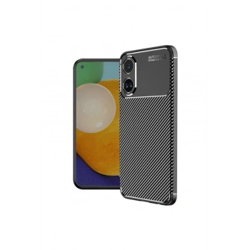 Oppo A60 Kılıf Auto Focus Karbon Kapak - Siyah