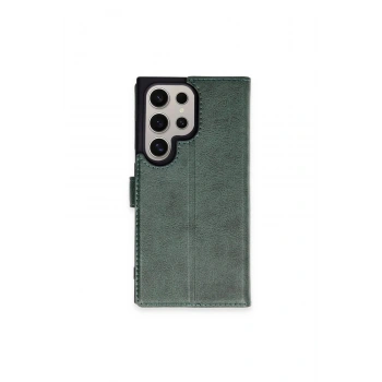 Samsung Galaxy S24 Ultra Kılıf Trend S Plus Kapaklı Kılıf - Yeşil