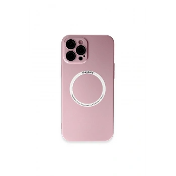 İphone 12 Pro Kılıf Jack Magneticsafe Lens Silikon - Rose Gold
