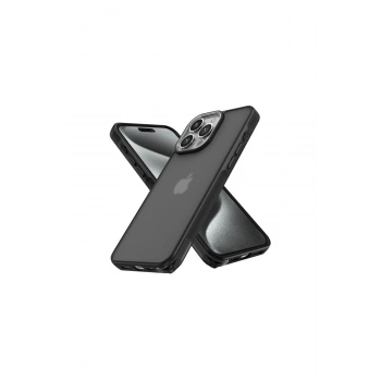 İphone 15 Pro Max Kılıf Elegant Kapak - Siyah