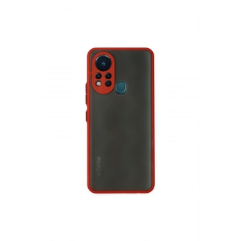 İnfinix Hot 11s Kılıf Montreal Silikon Kapak - Kırmızı