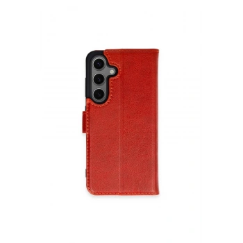 Samsung Galaxy S24 Kılıf Trend S Plus Kapaklı Kılıf - Kırmızı