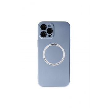 İphone 12 Pro Kılıf Jack Magneticsafe Lens Silikon - Sierra Blue