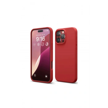 İphone 16 Pro Max Kılıf First Silikon - Kırmızı