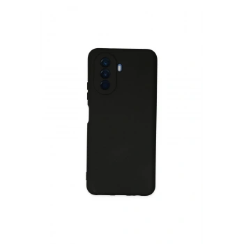 Huawei Nova Y70 Kılıf Nano İçi Kadife Silikon - Siyah