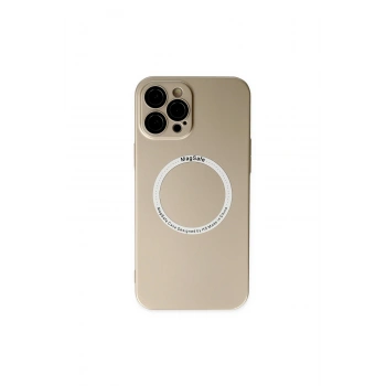 İphone 12 Pro Kılıf Jack Magneticsafe Lens Silikon - Gold