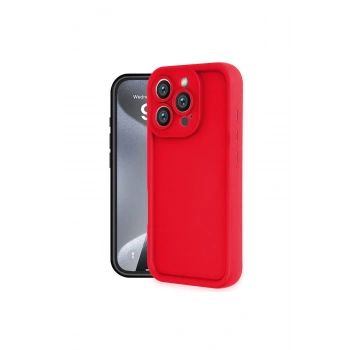 İphone 16 Pro Kılıf Viera Silikon - Kırmızı