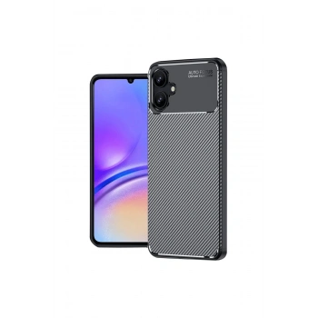 Samsung Galaxy A06 Kılıf Auto Focus Karbon Kapak - Siyah