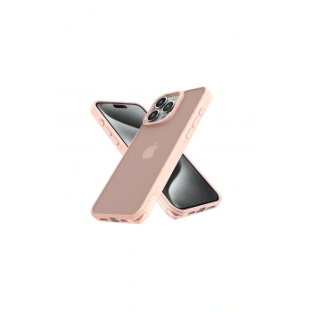 İphone 14 Pro Kılıf Elegant Kapak - Pudra