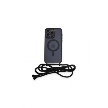 İphone 13 Pro Kılıf Divo Lazer Askılı Magsafe Kapak - Siyah