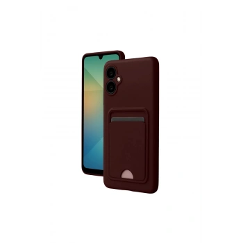 Samsung Galaxy A07 Kelvin Kartvizitli Silikon - Bordo