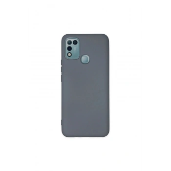 İnfinix Hot 10 Play Kılıf Nano İçi Kadife Silikon - Gri