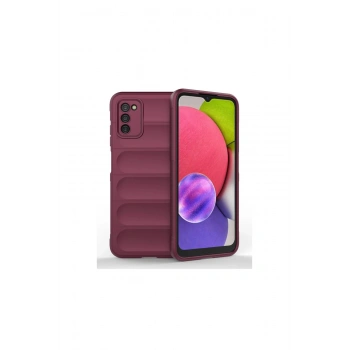 Samsung Galaxy A03s Kılıf Optimum Silikon - Bordo