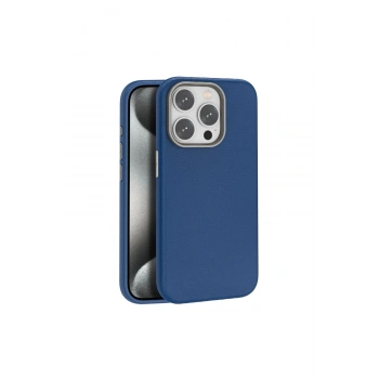 Joko İphone 14 Pro Kılıf Wonder Deri Magsafe Kapak - Lacivert