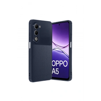 Oppo A5 4g Auto Focus Karbon Kapak - Lacivert
