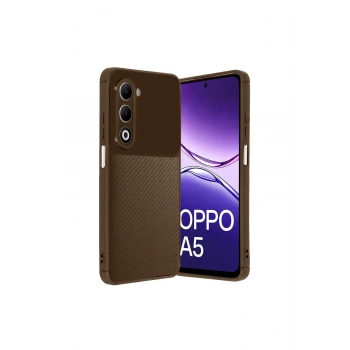 Oppo A5 4g Auto Focus Karbon Kapak - Kahverengi