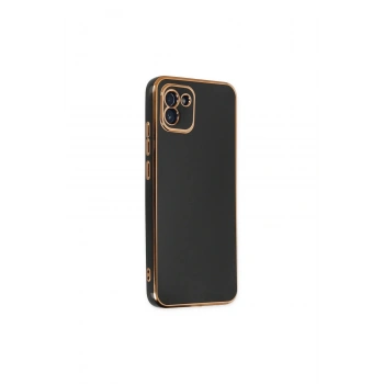 Samsung Galaxy A03 Kılıf Volet Silikon - Siyah