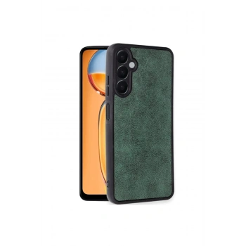 Samsung Galaxy S24 Fe Kılıf Aras Deri Kapak - Koyu Yeşil