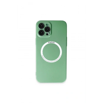 İphone 12 Pro Kılıf Jack Magneticsafe Lens Silikon - Yeşil