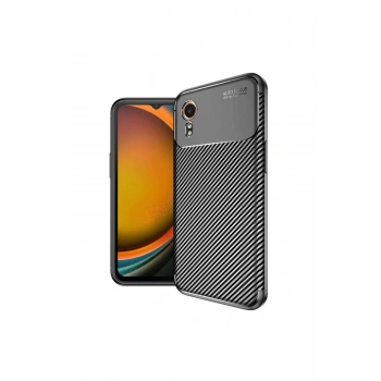 Samsung Galaxy Xcover 7 Kılıf Auto Focus Karbon Kapak - Siyah